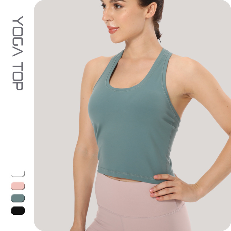 Elastic Casual Women Athletic Running Sports Practical Gym Fitness Seamless Padded Vest Tank Tops Wrap Crop Tops